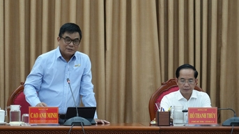 Phó Bí thư Tỉnh ủy Hồ Thanh Thủy làm việc với Đài Phát thanh và Truyền hình Thành phố Hồ Chí Minh