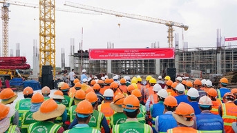 Phát động đợt thi đua “45 ngày đêm đẩy nhanh tiến độ thi công” Bệnh viện đa khoa Cà Mau quy mô 1.200 giường bệnh