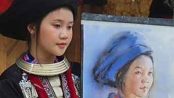 Vẻ đẹp mong manh trong tranh màu nước của họa sĩ Nguyễn Thu Hà