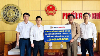 Công ty Thủy điện An Khê-Ka Nak ủng hộ hơn 500 triệu đồng để khắc phục thiệt hại do bão lũ