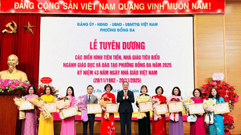 Phường Đống Đa tuyên dương các nhà giáo điển hình tiên tiến