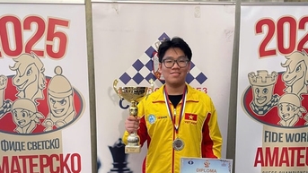 Kỳ thủ Việt Nam giành Cúp bạc Giải cờ vua nghiệp dư thế giới 2025