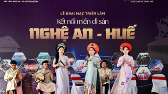 Triển lãm 'Kết nối miền di sản Nghệ An - Huế': Điểm hẹn văn hóa ấn tượng