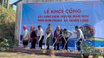 Khuôn Lùng khởi công xây dựng điểm trường Mầm non thôn Nậm Phang