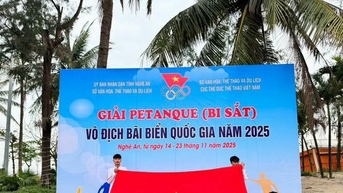 Khai mạc Giải Bi sắt Vô địch Bãi biển Quốc gia năm 2025 tại Cửa Lò