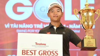 Tay golf 15 tuổi Nguyễn Trọng Hoàng lần đầu vô địch Tiền Phong Golf Championship