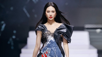 Hoa hậu Bùi Quỳnh Hoa trình diễn nổi bật khép lại Tuần lễ thời trang quốc tế Việt Nam