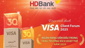HDBank được Visa vinh danh với hai giải thưởng quan trọng