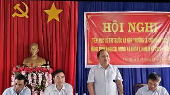 ប្រធានក្រុមប្រឹក្សាប្រជាជនខេត្ត Rah Lan Chung បានជួបជាមួយអ្នកបោះឆ្នោតឃុំ Chu Se