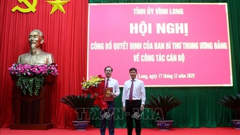 តែងតាំងសមមិត្ត Tran Tri Quang កាន់តំណែងជាលេខារងគណៈកម្មាធិការបក្សខេត្ត Vinh Long