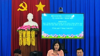 ក្រសួងអប់រំ និងបណ្តុះបណ្តាល ធ្វើការអង្កេតការអនុវត្តការលើកកំពស់ភាសាវៀតណាមសម្រាប់កុមារជនជាតិភាគតិចនៅខេត្ត An Giang