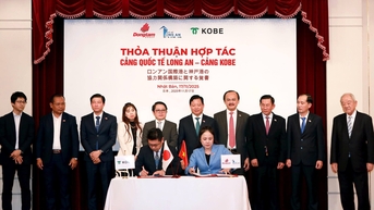 Hợp tác quốc tế trong lĩnh vực logistics: Cảng Quốc tế Long An (Việt Nam) ký kết Biên bản ghi nhớ với Cảng Kobe (Nhật Bản)