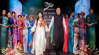 ជនជាតិវៀតណាម Ao Dai រះលើវិថីដើរម៉ូដរបស់អាមេរិក