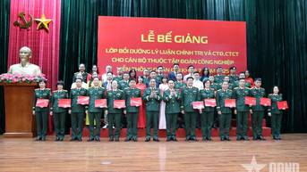 Bế giảng lớp bồi dưỡng lý luận chính trị và công tác Đảng, công tác chính trị cho cán bộ Viettel