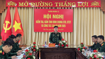 Quân đoàn 12: Kiểm tra tình hình hoạt động công tác Đảng, công tác chính trị, công tác cán bộ của Lữ đoàn 299