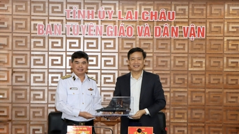 Bộ Tham mưu Quân chủng Hải Quân thăm, làm việc tại Lai Châu