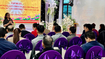 Tập huấn nâng cao năng lực cho cán bộ làm công tác tuyên truyền, tư vấn, giới thiệu việc làm