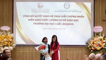 Trường Đại học Luật (Đại học Quốc gia Hà Nội) xếp hạng 351-400 trên bảng QS 2025 và được công nhận đạt chuẩn chất lượng cơ sở giáo dục đại học