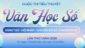 Phát động Cuộc thi Tiểu thuyết “Văn học số” - Bookas 2026