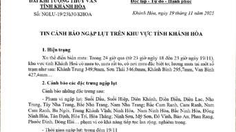 ដំណឹង​អាសន្ន​ទឹកជំនន់​ខេត្ត Khanh Hoa