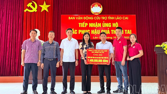 Sau 24 giờ ngày 30/11 dừng tiếp nhận ủng hộ Nhân dân tỉnh Lào Cai khắc phục thiệt hại do bão số 10 gây ra