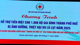 Trao 1.000 suất quà hỗ trợ cho người dân bị ảnh hưởng mưa lũ