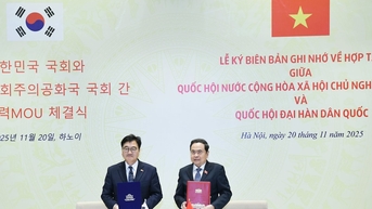 Quốc hội Việt Nam và Quốc hội Hàn Quốc ký Biên bản ghi nhớ hợp tác