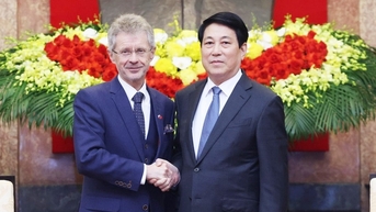 Chủ tịch nước Lương Cường tiếp Chủ tịch Thượng viện Czech