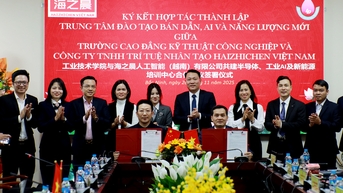 Trường Cao đẳng Kỹ thuật Công nghiệp ký kết hợp tác thành lập Trung tâm Đào tạo bán dẫn, AI và năng lượng mới