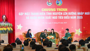 Thành đoàn Hà Nội gặp mặt thanh niên tình nguyện lên đường nhập ngũ