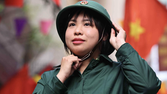 Nữ thanh niên Thủ đô tình nguyện lên đường nhập ngũ