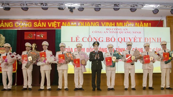 9 lãnh đạo, chỉ huy cấp phòng Công an tỉnh Quảng Ninh xin nghỉ hưu trước tuổi