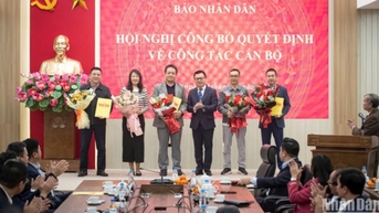 Báo Nhân dân công bố quyết định về công tác cán bộ đối với trưởng, phó các ban, đơn vị