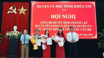 Phú Ninh công bố quyết định thành lập Ban Tuyên giáo và Dân vận Huyện ủy