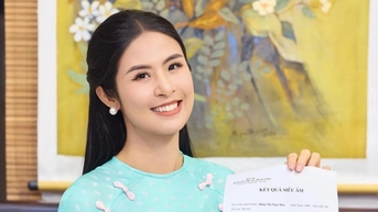 Hoa hậu Ngọc Hân mang thai con đầu lòng