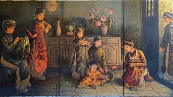 Thiếu nữ xưa trong tranh của họa sĩ Nguyễn Thanh Hải