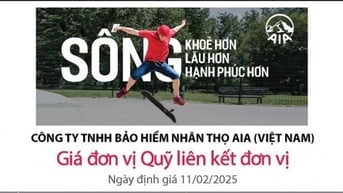 Cập nhật giá đơn vị Quỹ liên kết đơn vị của AIA Việt Nam ngày 12/2/2025