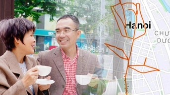 Người đàn ông ở Hà Nội chạy 14,02km "vẽ" hình bông hồng tặng vợ