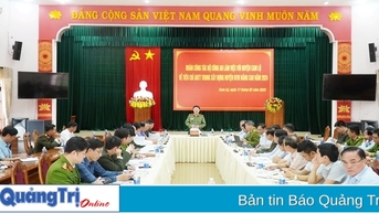 Đoàn công tác Bộ Công an làm việc với huyện Cam Lộ về tiêu chí an ninh trật tự trong xây dựng nông thôn mới nâng cao