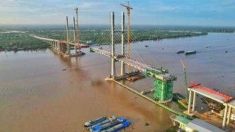 Hợp long biên cầu Rạch Miễu 2 vượt kế hoạch hơn 2 tháng