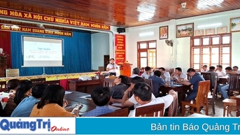 Tập huấn kiến thức và kỹ năng PCTT cho lực lượng xung kích PCTT xã Triệu Trạch