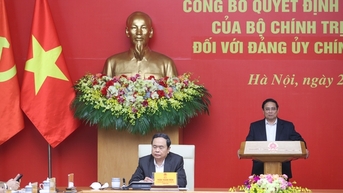 Thành lập các đoàn kiểm tra đối với Đảng ủy Chính phủ, Đảng ủy Quốc hội