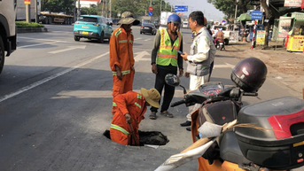 Xử lý nhanh hố sâu xuất hiện trên QL51 gây mất ATGT