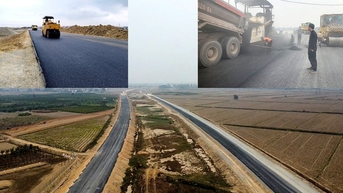 Đường Vành đai 4 - Vùng Thủ đô qua Bắc Ninh thảm những mét bê tông nhựa đầu tiên