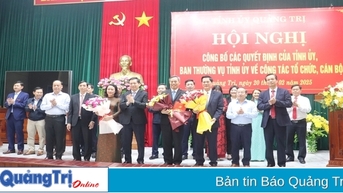 Công bố các quyết định của Tỉnh ủy, Ban Thường vụ Tỉnh ủy về công tác tổ chức, cán bộ