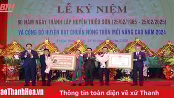 Huyện Triệu Sơn kỷ niệm 60 năm thành lập và công bố huyện đạt chuẩn nông thôn mới nâng cao