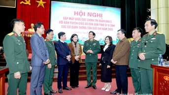 យោធភូមិភាគទី២ បានជួបជាមួយមន្ទីរឃោសនាការ និងចលនាមហាជនរបស់គណៈកម្មាធិការបក្សខេត្ត និងភ្នាក់ងារសារព័ត៌មាននៃខេត្តភាគខាងជើងចំនួន៩។