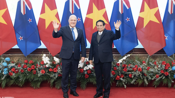 Toàn cảnh lễ đón Thủ tướng New Zealand thăm chính thức Việt Nam