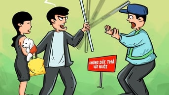 Tình người, tính người ở đâu mà thương thú cưng rồi đánh toác đầu bảo vệ?