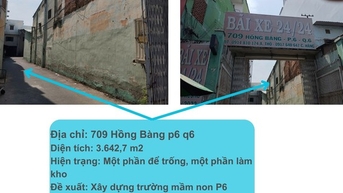 UBND TP HCM chỉ đạo việc quận 6 xin chuyển đất công làm trường học